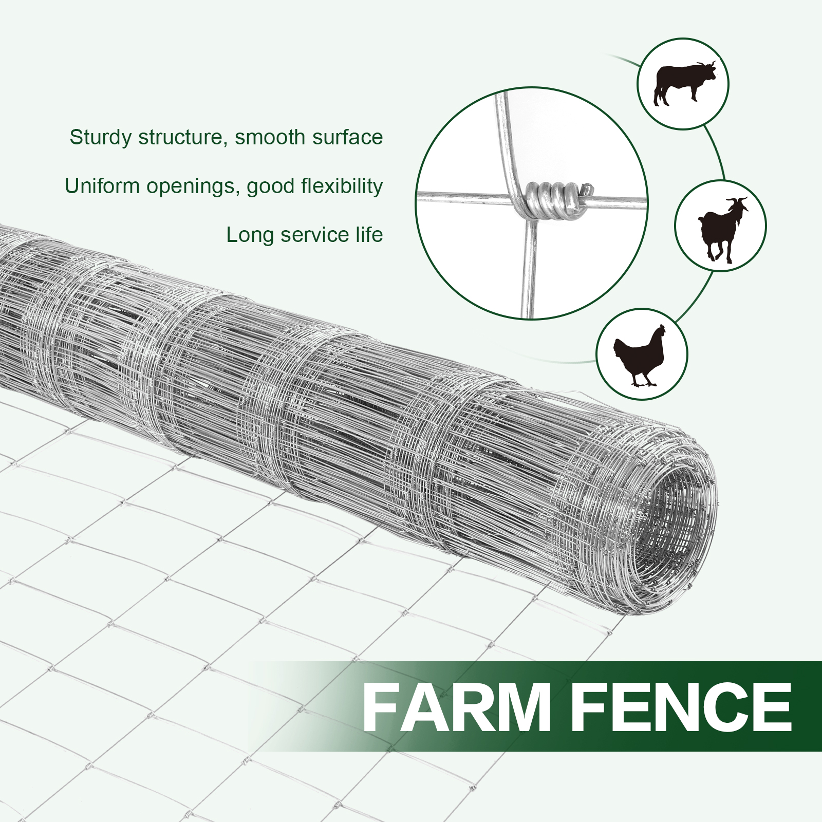 5FT/6FT Metal Farm Fence Net A - Farming Agriculture ulasan dan harga